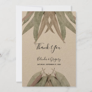 Cartões de agradecimentos de Casamento Rustic Euc
