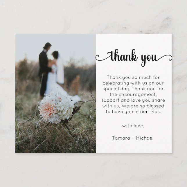 Cartões de agradecimentos De Casamento, Script Mod (Frente)