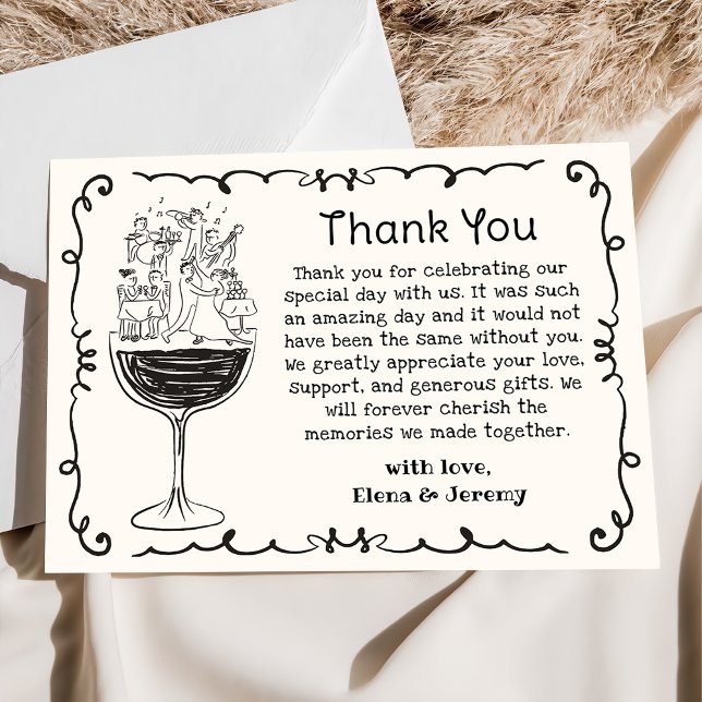 Cartões de agradecimentos De Casamento Simples Des (Criador carregado)