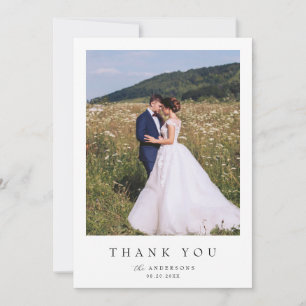 Cartões de agradecimentos de Casamento Simples Ele