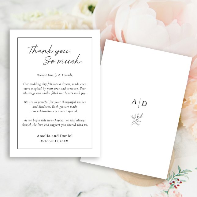 Cartões de agradecimentos de casamento simples mod (Criador carregado)