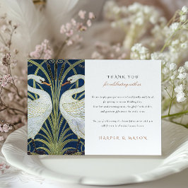 Cartões de agradecimentos de Casamento Swan Embrac