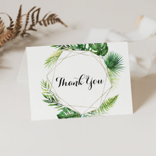 Cartões de agradecimentos de Casamento Tropical D