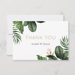 Cartões de agradecimentos de Casamento Tropical Ph