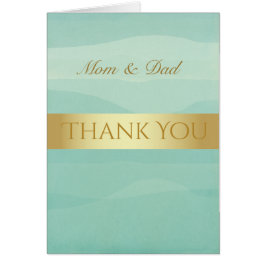 Cartões de agradecimentos de Casamento Verde Doura