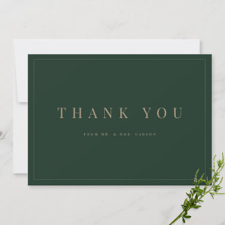 Cartões de agradecimentos de Casamento Verde e Dou