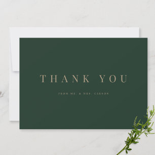 Cartões de agradecimentos de Casamento Verde e Dou
