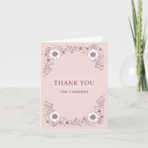 Cartões de agradecimentos De Casamento Vintage Blo