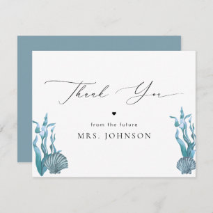 Cartões de agradecimentos de casca azul costeira n