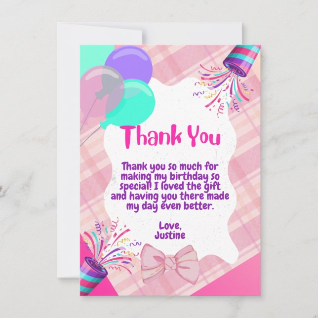 Cartões de agradecimentos de Celebração Rosa (Frente)