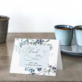 Cartões de agradecimentos de Chá de fraldas Berry