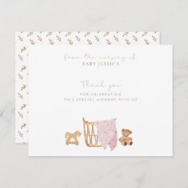 Cartões de agradecimentos de Chá de fraldas Boho -