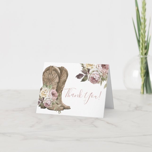 Cartões de agradecimentos de Chá de fraldas da Cow (Frente)