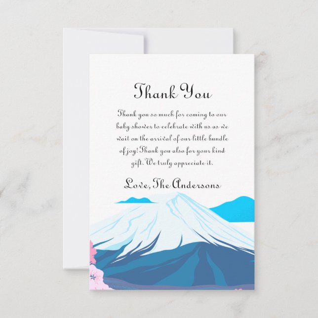 Cartões de agradecimentos de Chá de fraldas da mon (Frente)