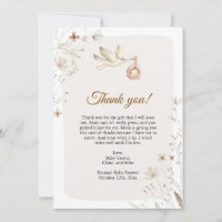 Cartões de agradecimentos de Chá de fraldas de arm