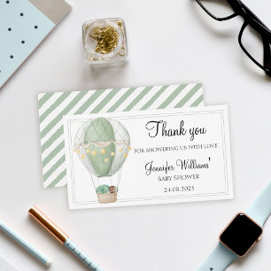 Cartões de agradecimentos de chá de fraldas de bal