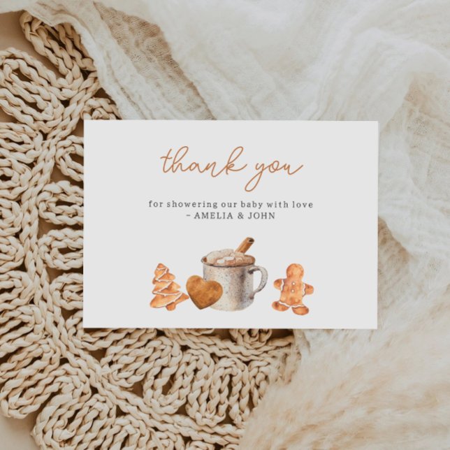 Cartões de agradecimentos de Chá de fraldas de cac (Criador carregado)