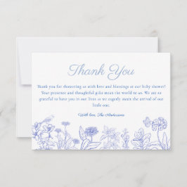 Cartões de agradecimentos de Chá de fraldas de Chi