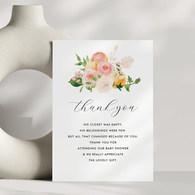 cartões de agradecimentos de chá de fraldas de cit (Criador carregado)