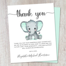 Cartões de agradecimentos de Chá de fraldas de Ele