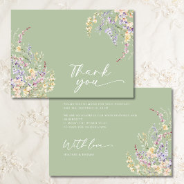 Cartões de agradecimentos de Chá de fraldas de Flo