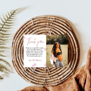 Cartões de agradecimentos de Chá de fraldas de flo