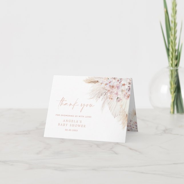 Cartões de agradecimentos de Chá de fraldas de Gra (Frente)