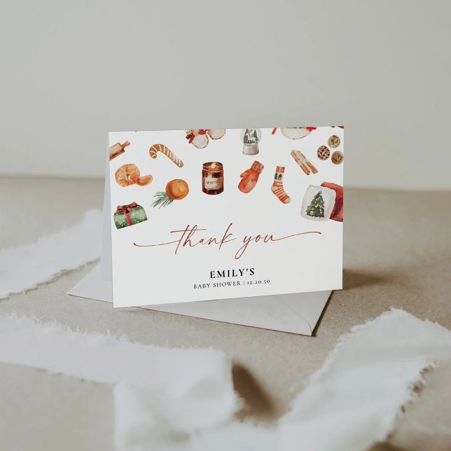 Cartões de agradecimentos de Chá de fraldas de inv (Criador carregado)