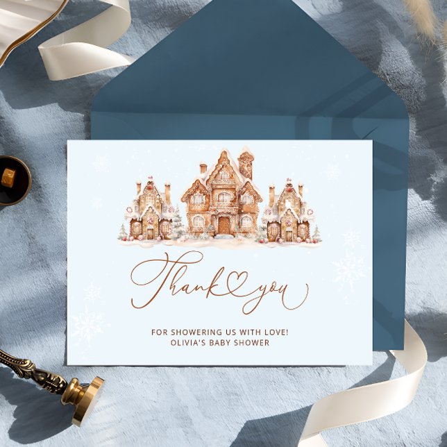 Cartões de agradecimentos de Chá de fraldas de inv (Criador carregado)