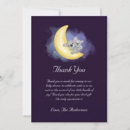 Cartões de agradecimentos de Chá de fraldas de Koa