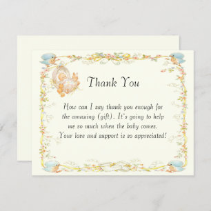 Cartões de agradecimentos de Chá de fraldas do est