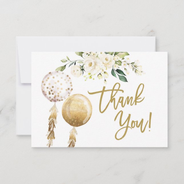 Cartões de agradecimentos de chá de fraldas dos ba (Frente)