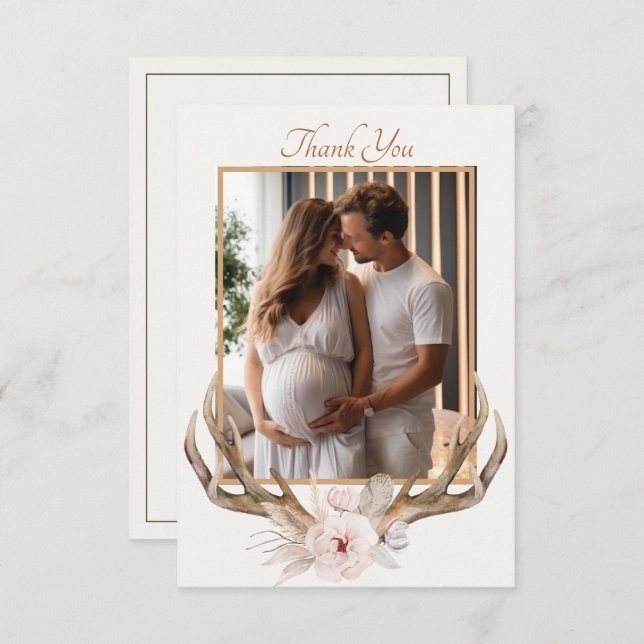 Cartões de agradecimentos de Chá de fraldas dos ve (Frente/Verso)