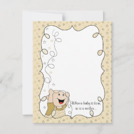 Cartões de agradecimentos de chá de fraldas, estre