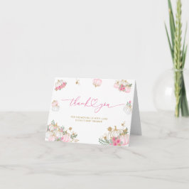 Cartões de agradecimentos de Chá de fraldas Floral