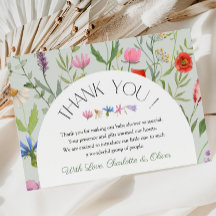 Cartões de agradecimentos de Chá de fraldas Floral
