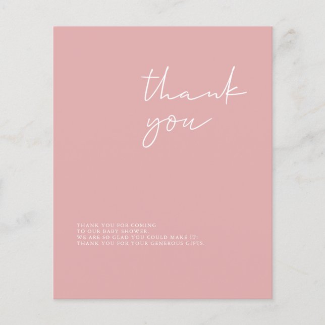 Cartões de agradecimentos de Chá de fraldas Modern (Frente)