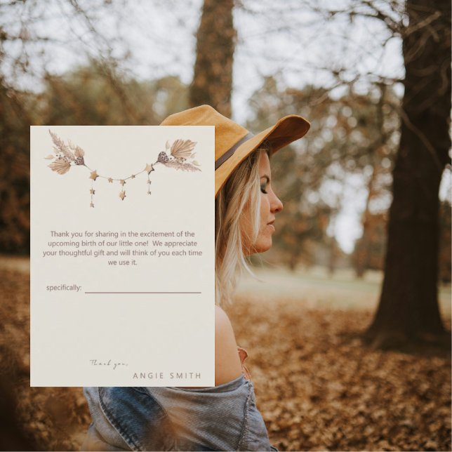 Cartões de agradecimentos de Chá de fraldas neutro (Criador carregado)