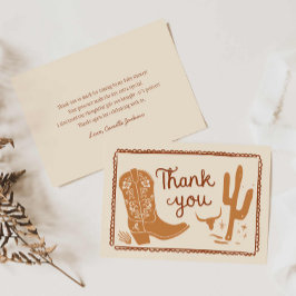 Cartões de agradecimentos de Chá de fraldas Rustic