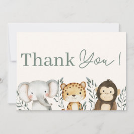 Cartões de agradecimentos de Chá de fraldas Safari