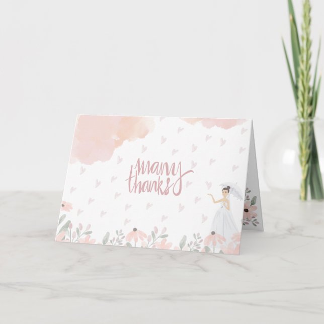 Cartões de agradecimentos de Chá de panela de Cora (Frente)