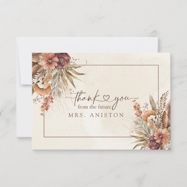 Cartões de agradecimentos de chá de panela de erva (Frente)