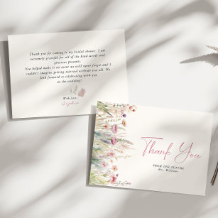 Cartões de agradecimentos de Chá de panela de flor