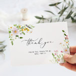 Cartões de agradecimentos de chá de panela de flor<br><div class="desc">Itens de correspondência de cartões de agradecimentos de flores silvestres elegantes disponíveis.</div>
