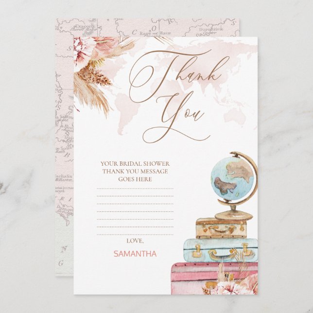 Cartões de agradecimentos de Chá de panela de Viag (Frente/Verso)