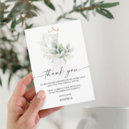 Cartões de agradecimentos de Chá de panela verde d