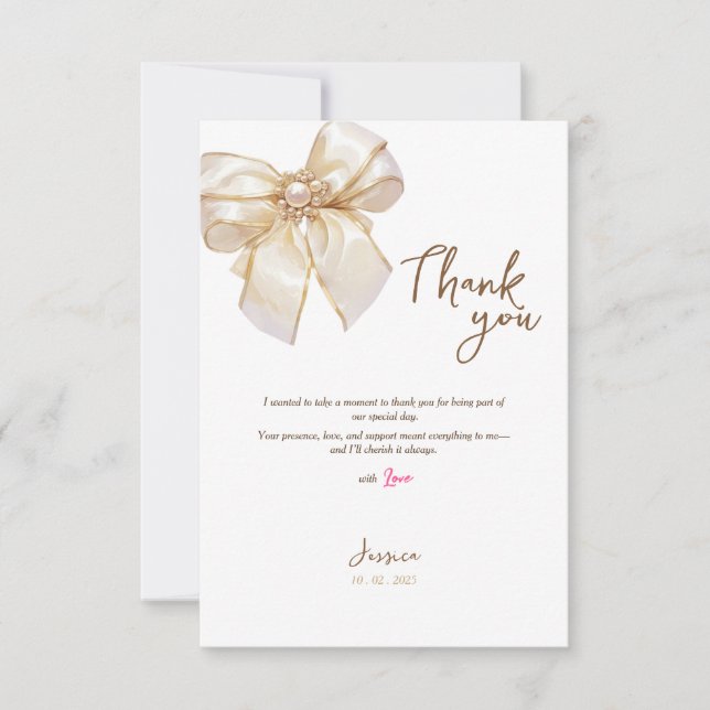 cartões de agradecimentos de chá elegida da arco t (Frente)