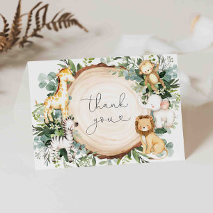 Cartões de agradecimentos de Chás de fraldas Safar