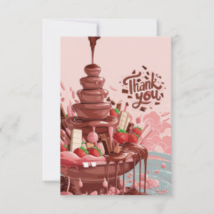 Cartões de agradecimentos de Chocolate