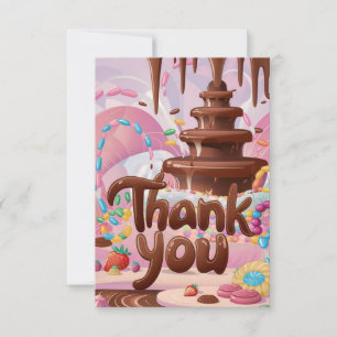 Cartões de agradecimentos de Chocolate